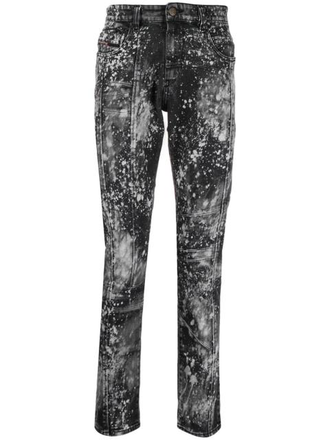 Diesel D-Strukt paint treated slim-fit jeans