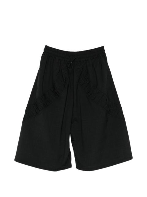 sage NATION Fossil rouched shorts