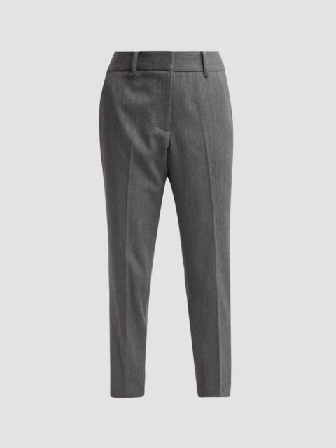 MILLY Women's Nicola Tapered-Leg Crop Pants - Dark Grey