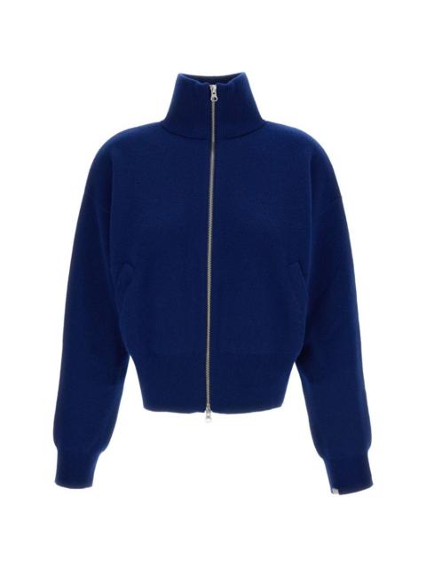 extreme cashmere x N.385 zip-up jacquard-knit cardigan