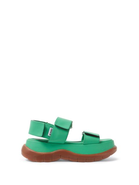 SUNNEI GREEN PLATFORM SANDALS