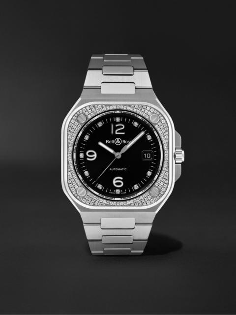 Bell & Ross BR 05 Automatic Stainless Steel and Diamond Watch, Ref. BR05A-BL-STFLD/SST