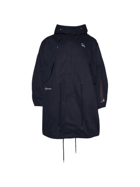 Fred Perry logo-print hooded cotton parka