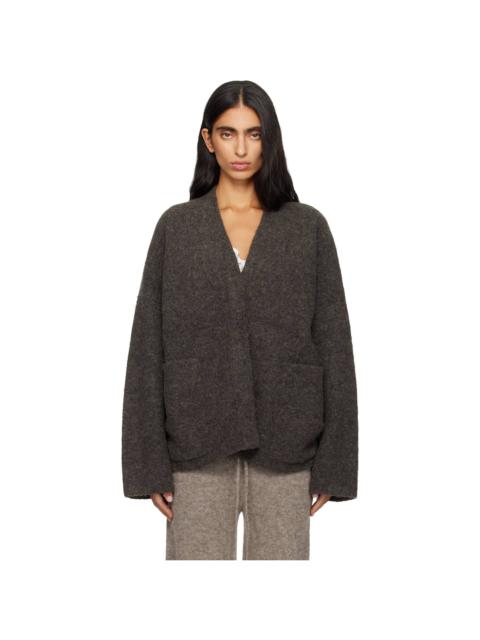 LAUREN MANOOGIAN Gray Double Face Cardigan