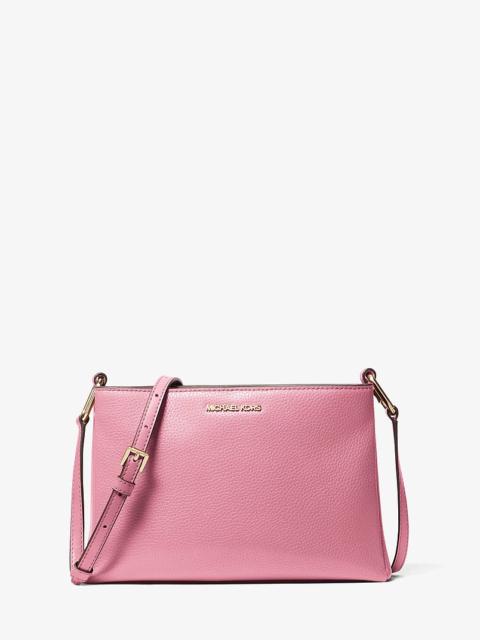 MICHAEL KORS Trisha Medium Pebbled Leather Crossbody Bag