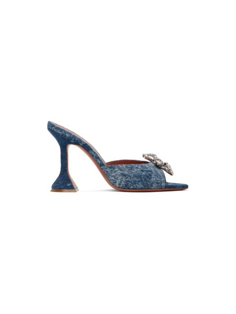 Blue Rosie Slipper Heeled Sandals