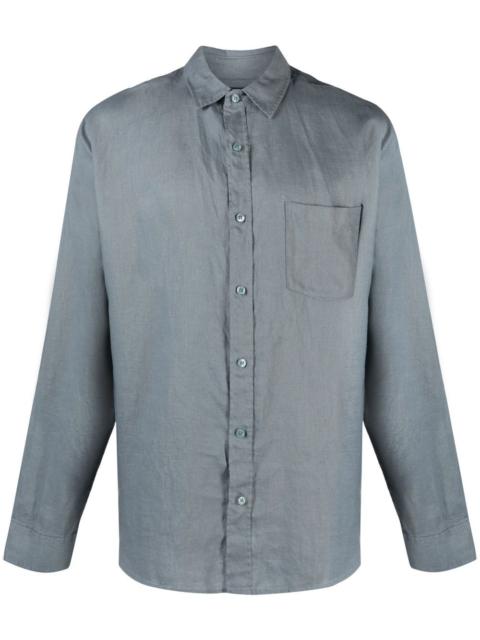 Vince long-sleeve linen shirt