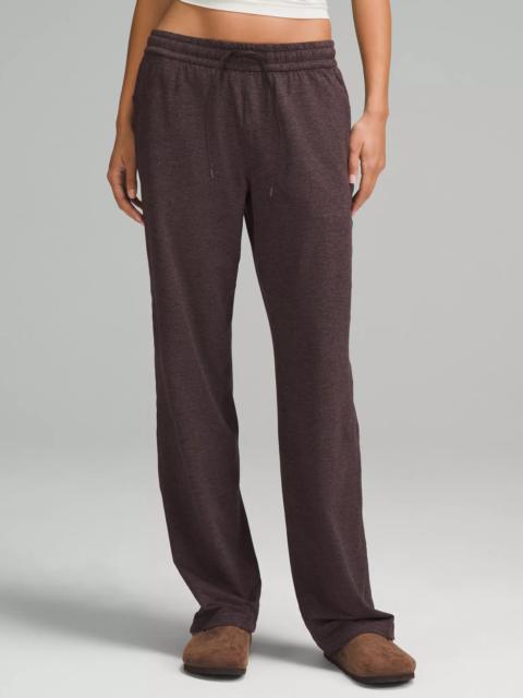 Soft Jersey Straight-Leg Mid-Rise Pant *Short