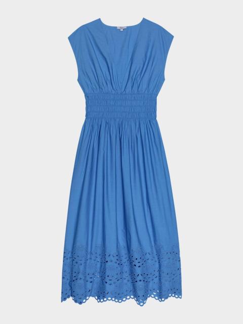 Rails Roxanne Embroidered Cotton Midi Dress