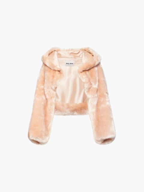 Miu Miu Aspen stole with hood