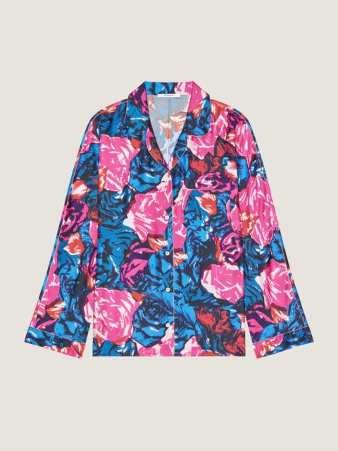 Givenchy PYJAMA SHIRT IN SILK WITH FLORAL PRINT