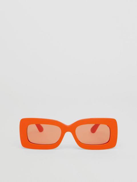 Burberry Monogram Motif Rectangular Frame Sunglasses