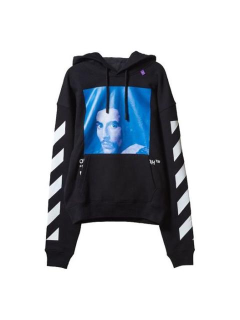 Men's Off-White Character Printing Long Sleeves Black OMBB037F181920111030