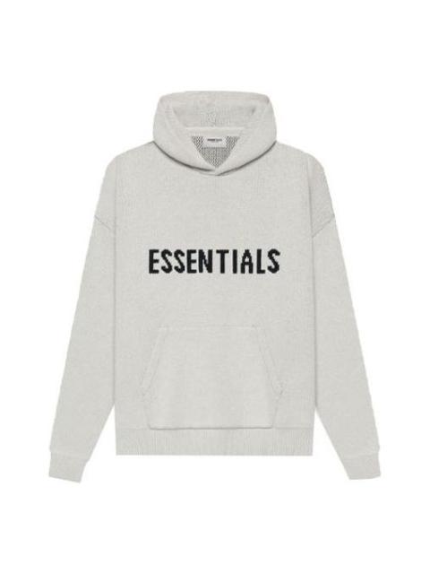 Fear of God Essentials SS21 Knit Hoodie 'Light Heather Oatmeal' FOG-SS21-601