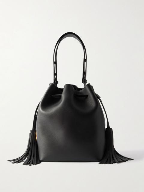 Valentino So Seau fringed leather shoulder bag Black