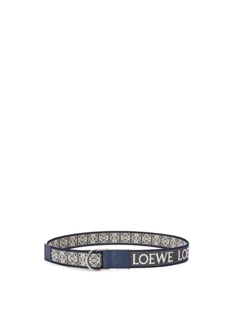 Loewe D Ring belt in Anagram jacquard and calfskin