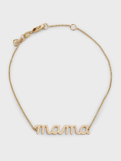 SYDNEY EVAN 14k Gold Mama Script Bracelet