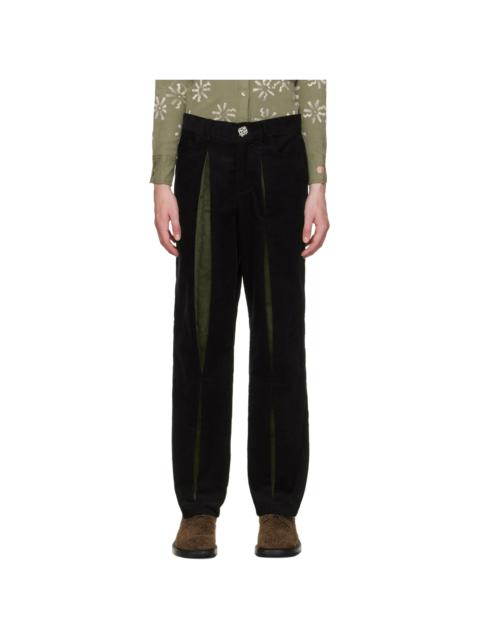 Solitude Studios SSENSE Exclusive Black & Green Reveal Trousers