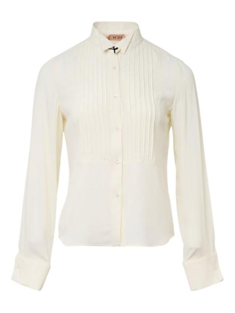 N°21 pintucks long-sleeve shirt