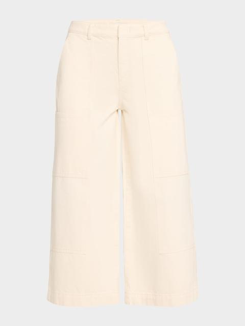 Utility Wide-Leg Cropped Pants