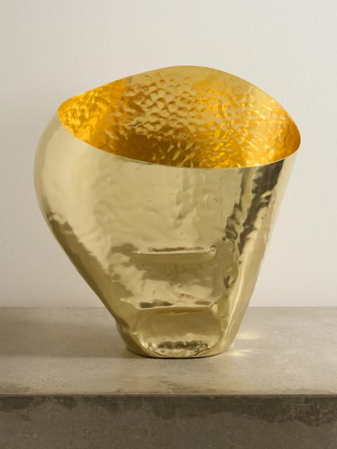 Tom Dixon Bash Hammered-brass Vase