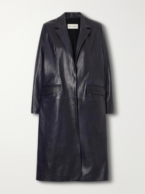 NOUR HAMMOUR Isaline Leather Coat