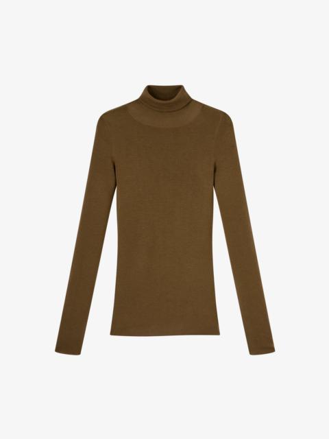A.P.C. NARROW-RIB POLO NECK SWEATER