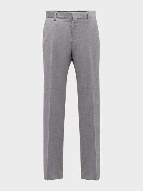 BOSS Men's Genesis Slim-Fit Wool Trousers, Light Gray