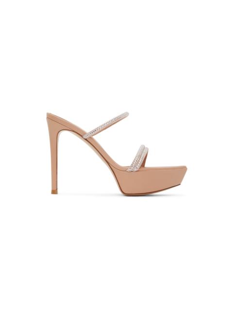 Gianvito Rossi Pink Cannes Platform Heeled Sandals