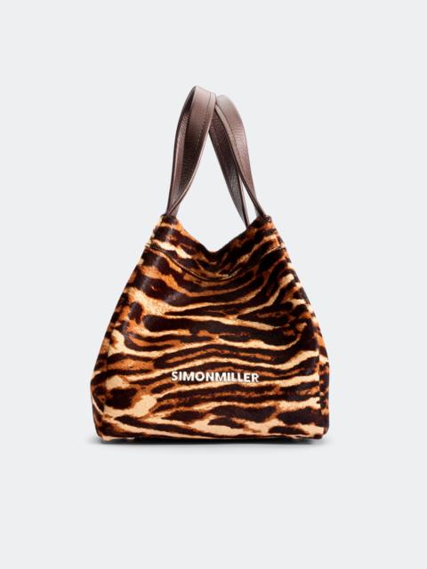 SIMONMILLER Haircalf Quad Bag In Abstract Cheetah
