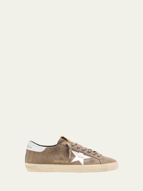 Golden Goose Men's Super-Star Croc-Printed Nubuck Leather Sneakers, Exclusive