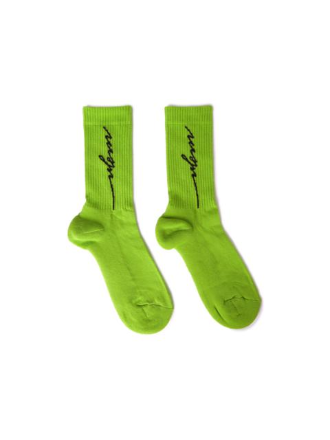 MSGM Socks with jacquard cursive logo