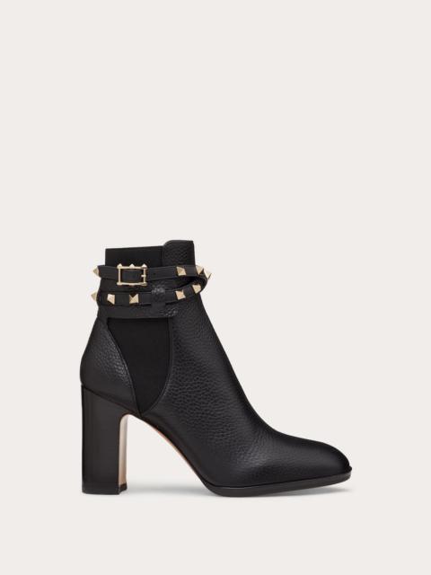 Rockstud Grainy Calfskin Ankle Boot 90 mm