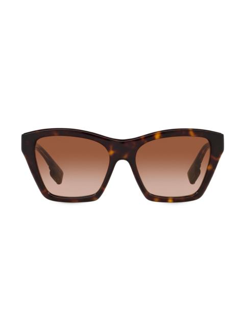 Burberry Women's Arden 54MM Square Polarized Sunglasses - Gradient Havana