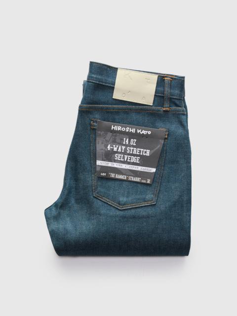 HIROSHI KATO "Blue Raw" 14oz Indigo Stretch Selvedge Denim - Hammer Straight