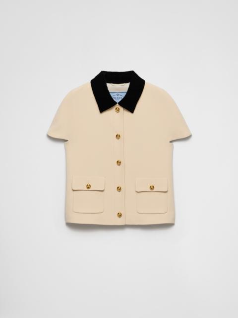 Prada Sablé compact short-sleeved jacket