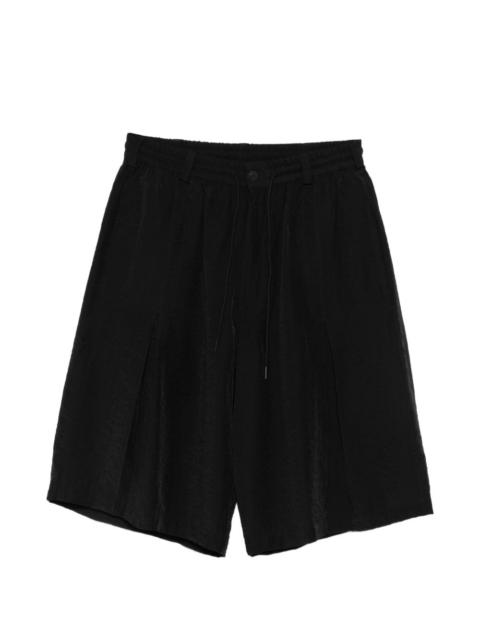 Y-3 drawstring pleated shorts