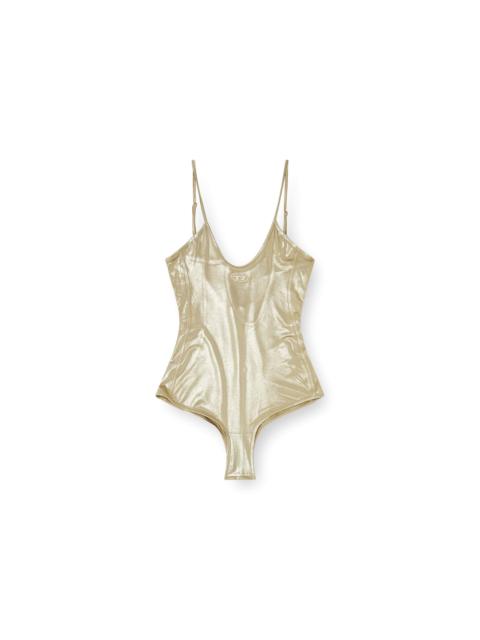 Diesel SHINY JERSEY BODYSUIT WITH ROUND NECK