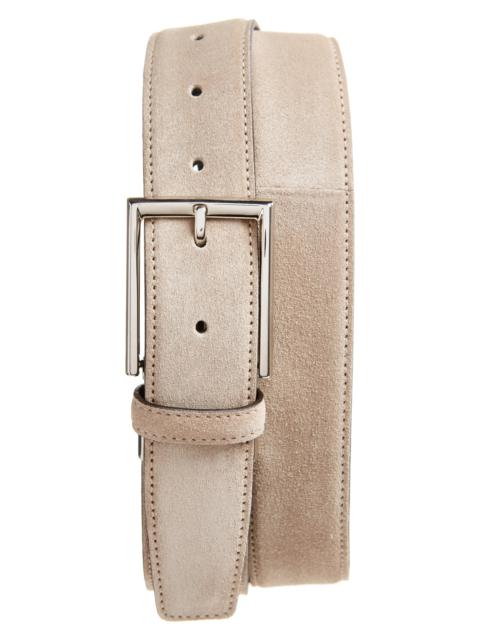 Canali Suede Calfskin Leather Belt