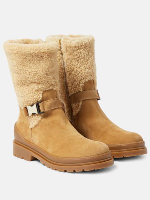 BOGNER St. Moritz leather and shearling ankle boots