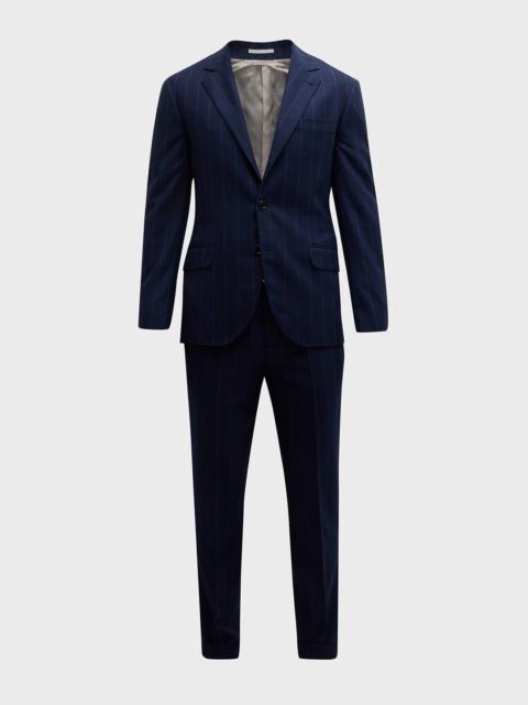 Brunello Cucinelli Men's Striped Wool Suit