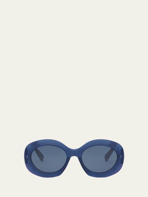CELINE Triomphe Round Acetate Sunglasses