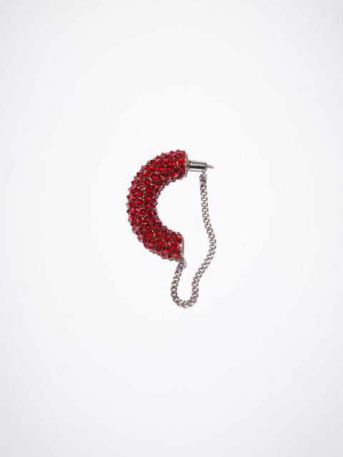 Acne Studios Cuff earring with strass - Red