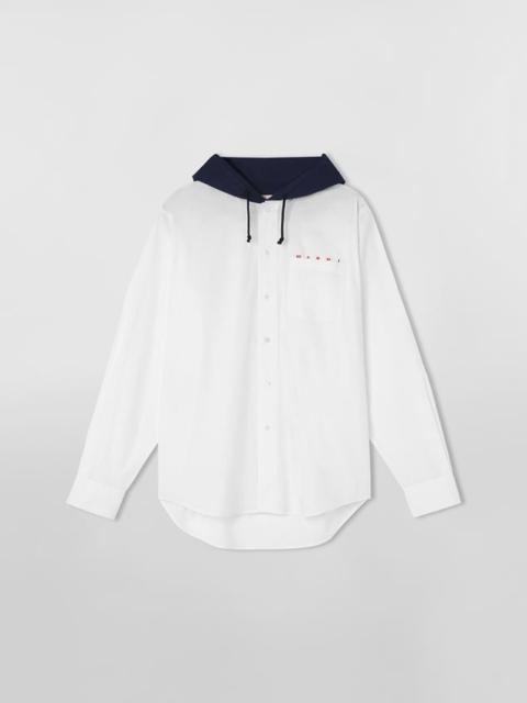 Marni HOODED COTTON POPLIN SHIRT-JACKET