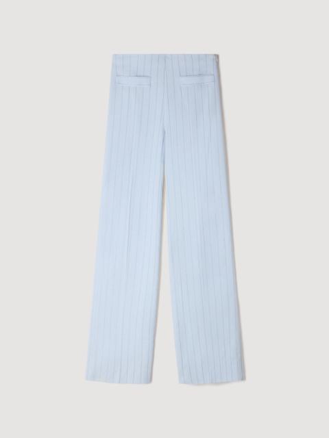 Sandro STRIPED SEQUIN TROUSERS