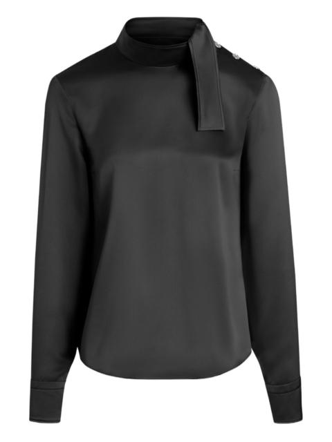 PATOU scarf-collar button-detail blouse