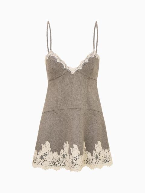 LoveShackFancy Teddi Lace-Trimmed Mini Dress