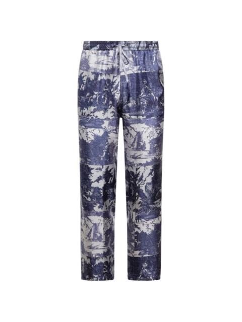 Pierre-Louis Mascia Aloe toile-de-jouy-print straight trousers