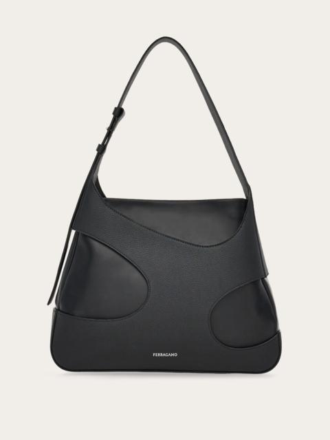 FERRAGAMO SHOULDER BAG WITH CUT-OUT DETAILING (L)