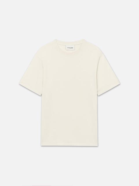 FRAME Duo Fold Tee in White Sand